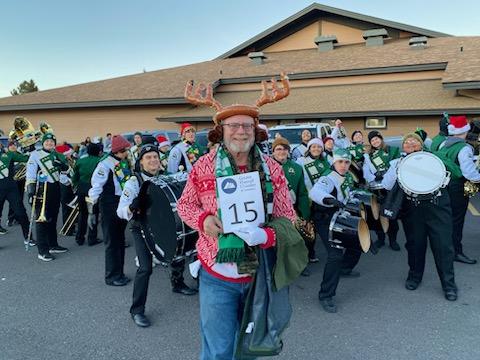 FHS marching band at a football game